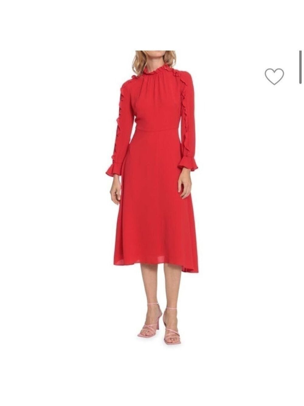 NWT Donna Morgan Ruffle Sleeve Midi Dress Size 8